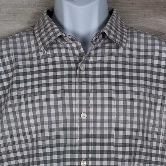 UNION* Men's Short Sleeve Button Down Curved Hem Chest Pocket‎ Shirt~ Size XL - Picture 3 of 11